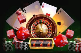 Caribbean Stud Poker table layout with ante and raise betting areas